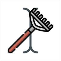 A rake icon on a white background vector