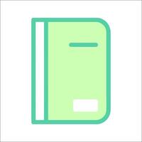 A green book icon on a white background vector