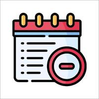 Calendar icon with a clock and calendar vector