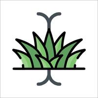 A green plant with a fork on it vector