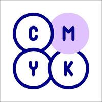 The logo for cmyk, with three circles vector