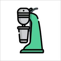A green mixer with a cup on top vector