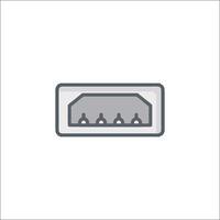 A computer with a mouse icon on a white background vector