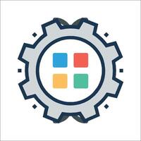 The icon for a software development company vector