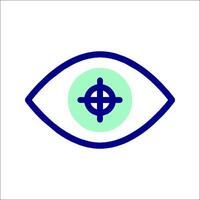 An eye with a cross on it vector