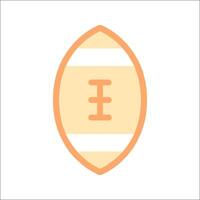 An orange football ball icon on a white background vector