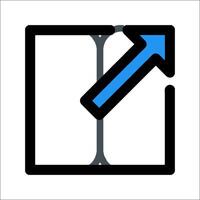A blue arrow pointing up in a book vector