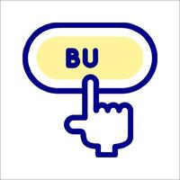 Bu button icon vector