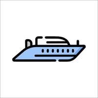 A boat icon on a white background vector