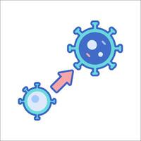 Illustration of a virus and a virus cell vector