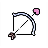 A bow and arrow icon on a white background vector