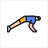 A man doing push ups on a white background vector