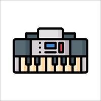 An electronic keyboard icon on a white background vector