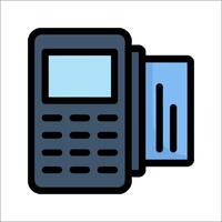A phone icon with a credit card vector