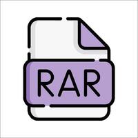 A file with the word rar on it vector