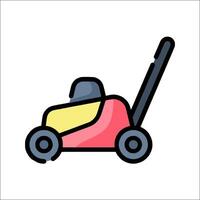 A lawn mower icon on a white background vector