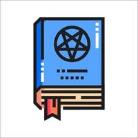 A book with a pentagram on it vector