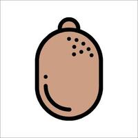 A brown egg icon on a white background vector