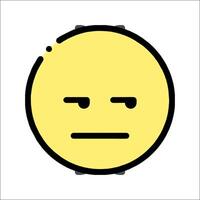 A yellow emoticion with a sad face vector