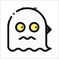 A ghost with a sad face on a white background vector