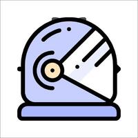 A helmet icon with a knife in it vector