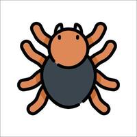 A cartoon spider on a white background vector