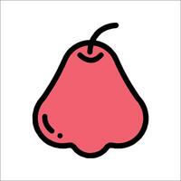 A pear icon in a flat style vector