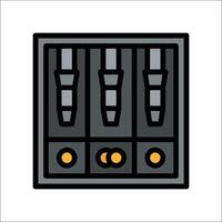 A black and white image of a computer with three buttons vector