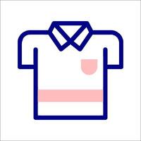 A shirt with a pink stripe on it vector
