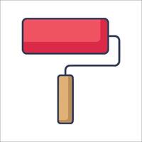 A paint roller icon on a white background vector