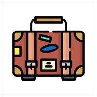 A suitcase icon on a white background vector