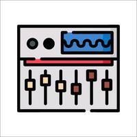 A musical instrument with a waveform on it vector