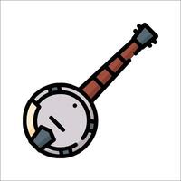 Banjo icon isolated on white background vector