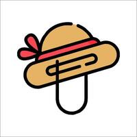 A hat with a ribbon on it vector