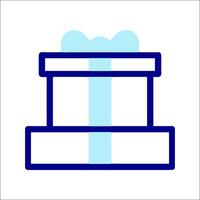 A gift box with a bow on top vector