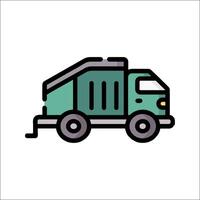 Garbage truck icon illustration vector