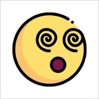 A yellow emoticion with a face and a smile vector