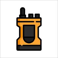 A yellow and black radio on a white background vector