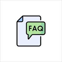 Faq icon illustration vector