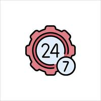 A clock with the number 24 in the center vector