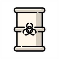 Barrel with biohazard symbol illustration vector