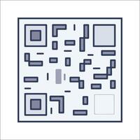 Qr code icon illustration vector