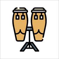 A pair of congas on a stand icon vector