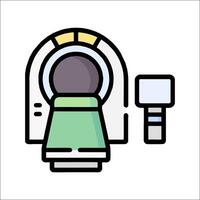 A cartoon image of a medical machine vector