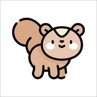 A cartoon squirrel with a white background vector