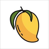 A mango is shown in a flat style vector