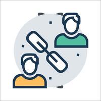 A person is holding a pair of scissors and another person is holding a pair of scissors vector