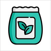 A jar with a leaf on it and a label vector
