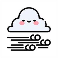 A cloud with a smiley face and a line of text vector