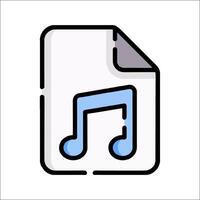 A music note icon on a white background vector